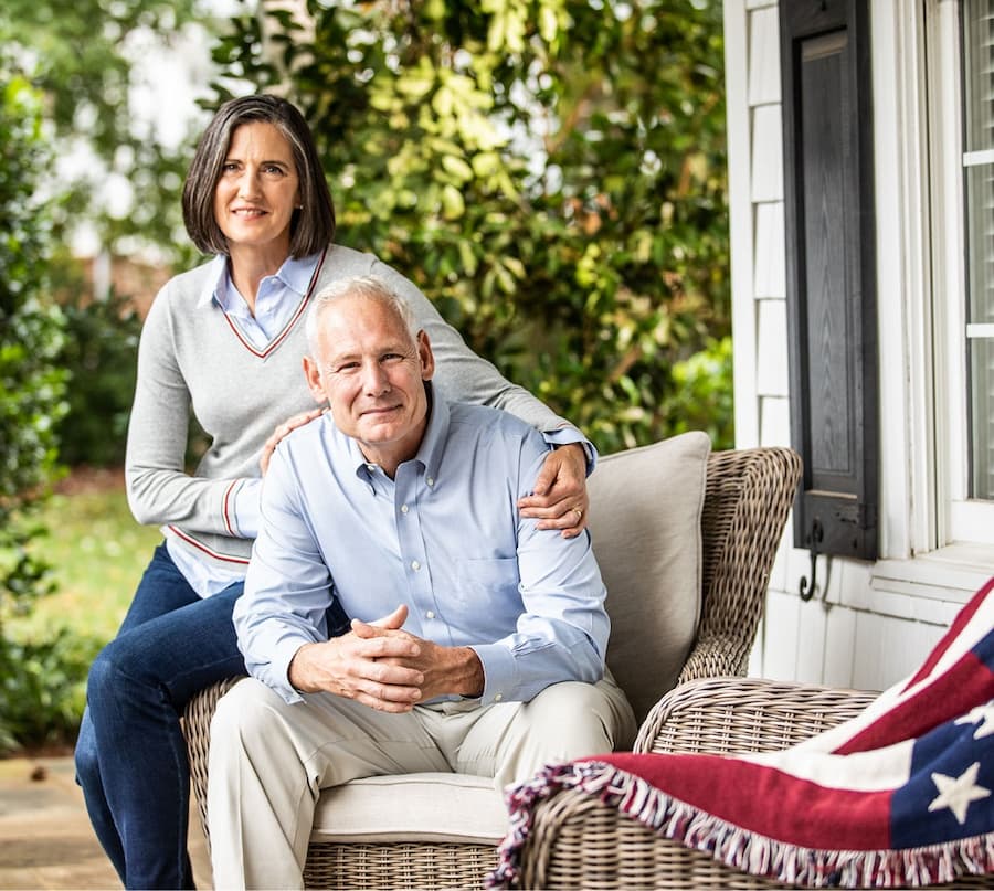 Veteran Couple on Porch